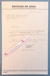 Emmanuel Robles Writer Born Oran Editions Du Seuil Collins London Letter 1973. Fixed Price $47.03.