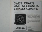9/89 Pub Revue Thommen Waldenburg Swiss Quartz Aircraft Clocks Chronographs Ad. Fixed Price $11.78.