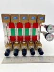 Festo Scientific 5STATION Gas Distribution Manifold Pressure Flow Gauges Germany. Fixed Price $267.63.