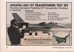 Teledyne Electronics AN/APM-424 Iff Transponder Test Set 1985 Print Ad. Fixed Price $9.58.