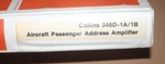 Rockwell Collins 346D-1A/1B Address Amplifier Overhaul Manual Parts List. Fixed Price $150.00.