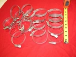 40 Each, AN737TW-114 Stainless Hose Clamp 3" 3.5" QS100, New Old Stock.. Fixed Price $16.50.