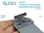 1/48 Quinta 3D Interior Decal #48591 UH-60 Blackhawk Luminous Displays Icm. Fixed Price $9.99.