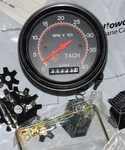 Datcon 0-4000 Rpm 3/8" Tachometer Gauge Volt 86MM Black Hour. Fixed Price $139.99.