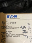 Eaton HFD3045 Industrial Circuit Breaker 45AMP 600 Vac Pole. Fixed Price $325.00.