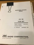 Bendix/king KTU-709 Tacan Service Manual. Fixed Price $127.80.