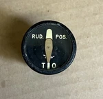 Vintage Bendix Aviation Rudder Position Indicator Gauge 1/2" Face. Fixed Price $49.95.