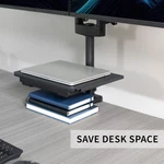 Vivo Clamp-on 14" X 10" Utility Shelf Pole Mount With Storage Drawer. Fixed Price $29.99.