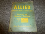 Allied Hhl Cable Power Control Units Parts Catalog Owner Operator Manual Xz. Fixed Price $31.70.