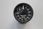 Bendix Turbine Tach Indicator 3571281-6001 , W/ 1982 Ohc Mil- Tag. Fixed Price $240.00.