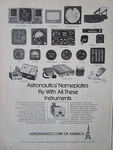 6/1973 Astronautics Corp Of America Milwaukee Hud Gyro Instruments Original Ad. Fixed Price $11.78.