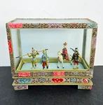 Vintage Chinese Enamel Diorama Monkey King Opera Figures Glass Display Case. Fixed Price $249.99.