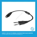Airbus 5-PIN Xlr To Dual General Aviation (g/a) Twin Plugs Adapter. Fixed Price $59.95.