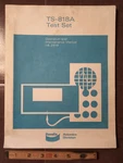 Bendix Ts 818A Operation & Maintenance Manual. Fixed Price $76.59.