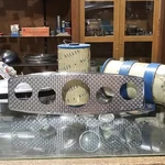 Polished Aluminum 5 Gauge Panel W Engine Turned Stainless Hot Rod Custom Dash. Fixed Price $339.99.