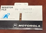 Motorola Resistor Assortment (about 250PCS) 1/8 Watt. Fixed Price $19.95.