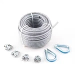 1/8 In. 3/16 50 Ft. Pvc-coated Galvanized Aircraft Cable 7X7 Constructio. Fixed Price $19.25.