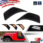 W/a Front Fender Side Marker Light Turn Signal Lamp For 2018-24 Jeep Wrangler Jl. Fixed Price $34.99.