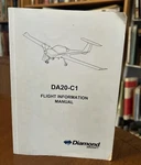 Diamond Aircraft DA20-C1 Flight Information Manual August 22,2012-ORIGINAL. Fixed Price $33.88.