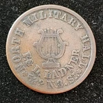1863 Civil War Token North Military Hall Phili Pa Store Card #750M-1A! B2655. Fixed Price $40.00.
