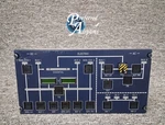Repaired Dornier Aircraft Overhead Panel, P/n DD001A311A802, 328-0021. Fixed Price $7500.00.