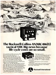 1978 Rockwell International Print Ad, AN/ARC-186 Tactical Vhf Military Radio Art. Fixed Price $14.50.