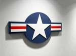 Usaf Star & Bar 3D Wall Sign U.s. Air Force Roundel Military Aviation. Fixed Price $24.99.