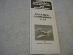 Aircraft Performance, Specifications & Access- Rockwell Commander 112 Date 1974. Fixed Price $14.99.