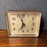 Vintage Picco Quartz Alarm Clock Brown Rectangular Japan Made Mid Century Style. Fixed Price $19.00.