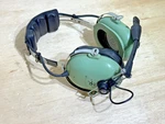 David Clark Aviation Headset M-7A Pilot Mic Part# 9168P-32 Untested Made Usa. Fixed Price $74.00.