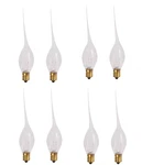 8 Bulbs Clear White Glow Silicone Electric Candle Lamp Replacement Light 5W. Fixed Price $15.06.