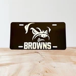 Cleveland Browns Football Laser Engraved Front License Plate Black Aluminum Tag. Fixed Price $18.99.